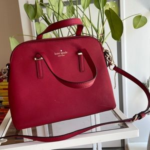 Kate Spade Red Saffiano Leather Crossbody Bag